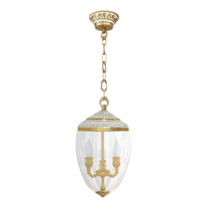 CHANDELIER EMPORIO EN ORO CON PATINA BLANCA