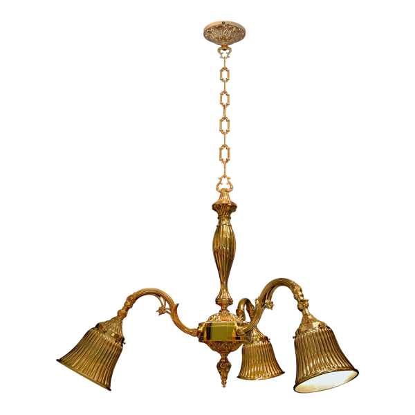 CHANDELIER MAILAZZO II EN ORO BRILLO