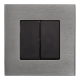 INTERRUPTOR DE DOBLE TECLA COLECCIÓN SoHo EN BRUSHED GRAPHITE