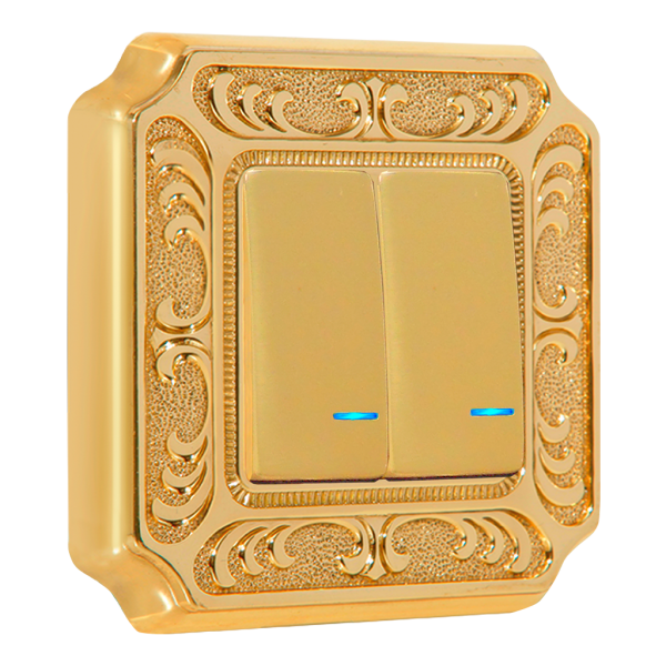 FEDE SWITCH FRAME SIENA IN BRIGHT GOLD NARROW KEYS