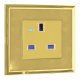 SWITCH FRAME MARCO COLLECTION IN BRIGHT GOLD WITH BRITISH SOCKET