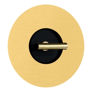 INTERRUPTOR ROUND EN ORO MATE CON MECANISMO ROTATIVO